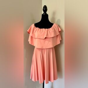 ASOS Coral Off-Shoulder Dress